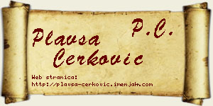 Plavša Čerković vizit kartica